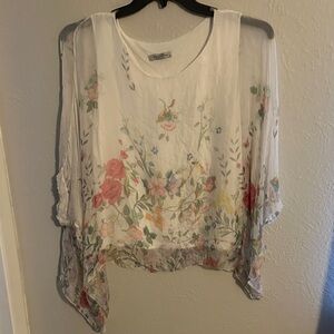 Chic Floral Sheer Blouse